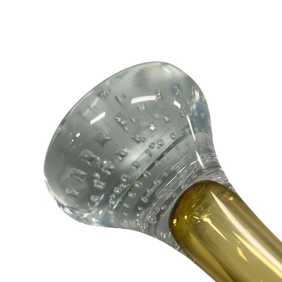 Aseda Sweden Footed Swung Glass Bud Vase Vintage Bullicante Controlled Bubble - Picture 4 of 6